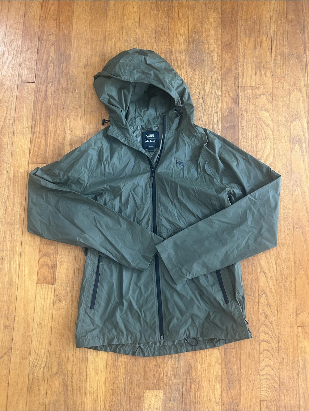 Vans Olive Hooded Windbreaker Jacket - Men's